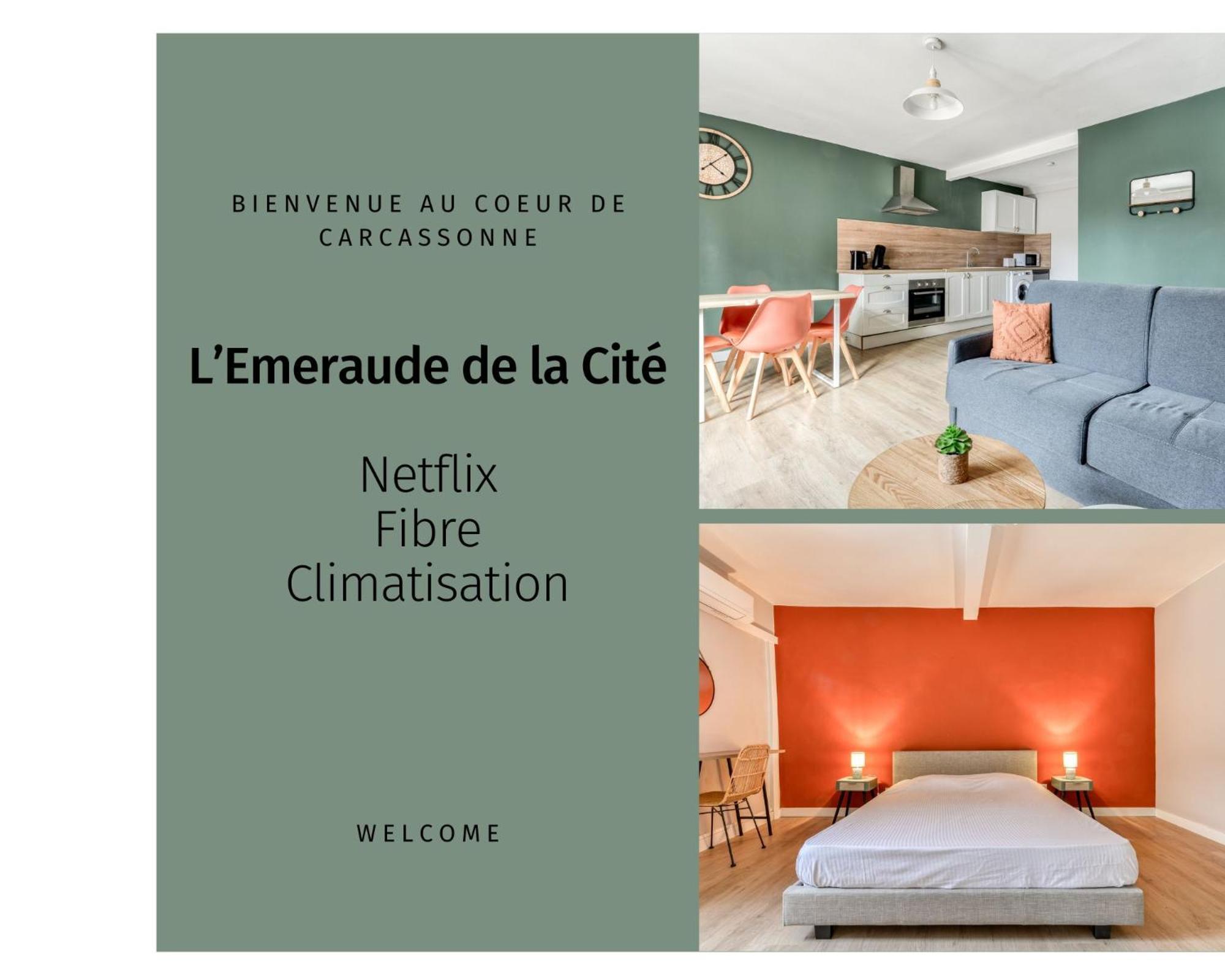 L'Emeraude De La Cite - Netflix - Fibre - Proche Cite - Clim Каркасон Екстериор снимка